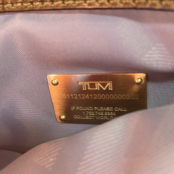 TUMI Black Nylon Laptop Travel Briefcase Bag Geometric Logo Office Pockets - Picture 13 of 15